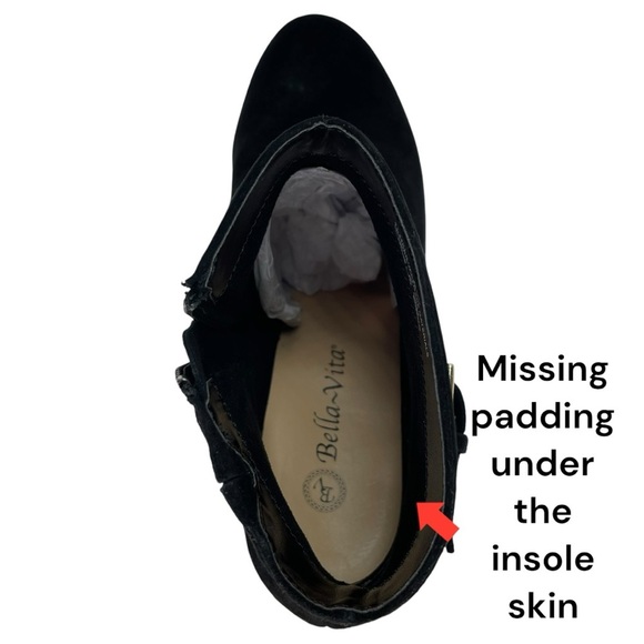 Bella Vita Arlette Black Suede Leather Womens Ankle Boots Size 8W - Picture 7 of 11